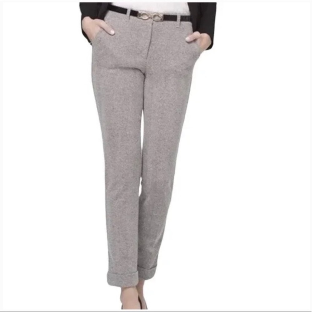 White House Black Market The Girlfriend Herringbone Trouser Pants